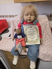 Rare Vintage Heidi OTT Dream Kid & Bear Doll In Box Excellent Condition, 26 inch