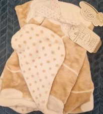 Beige Fleece Blanket Clouds