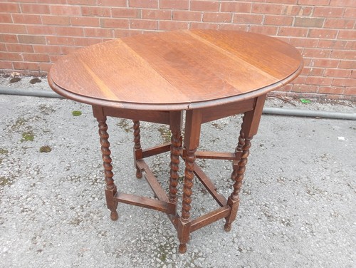 Oak barley twist drop leaf
