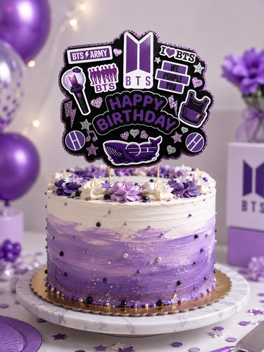 Bts cake topper - bts, happy