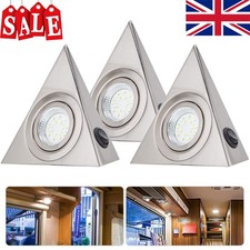 LED Triangle Lights Under Cabinet Cupboard Kitchen Counter Downlights Lamp Unit