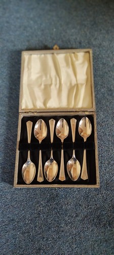 Box six vintage epns - box, of