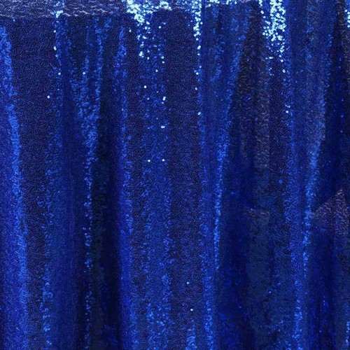 Royal blue sequined 120 - blue, round