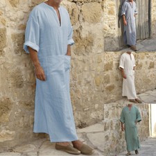 Indian Kurta Men's Robe Kaftan