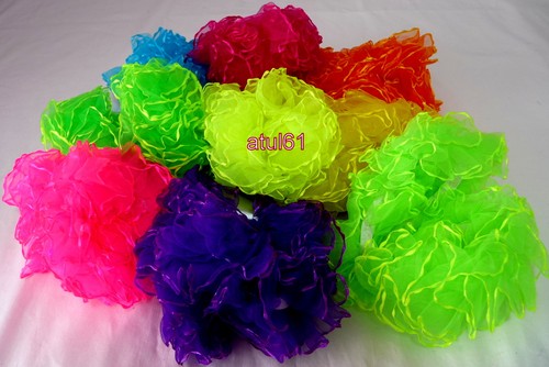Hair scrunchies frilly black - hair,