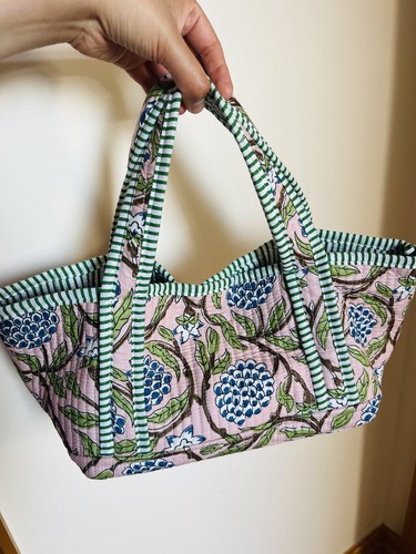 Quilted tote shoulder - quilted,