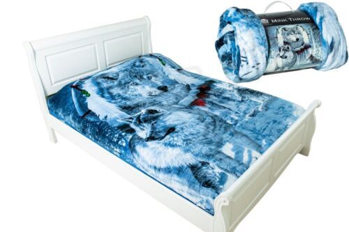 Animal print mink throw - mink,