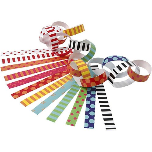 400 paper chains assorted - paper, 12