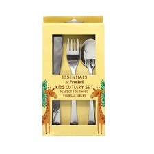 Kids Cutlery Set 3pcs Young Diners Toddler Tableware Animal Embossed Handles
