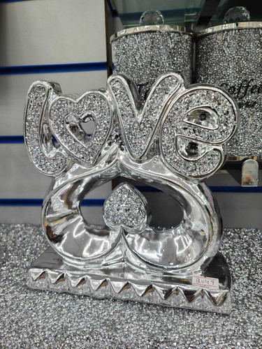 Silver sparkle ornament bling - silver,
