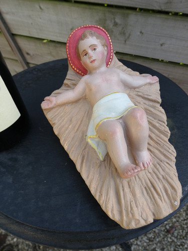 Antique french chalk nativity - antique,