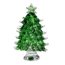 Christmas tree Crystal Tree Mini Figurines Glass Paperweight Statue Collectible