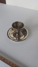 VINTAGE SILVER METAL EGG CUP