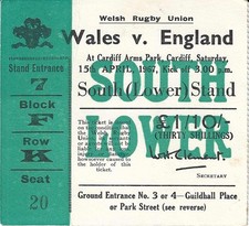 Wales v England 15 April 1967