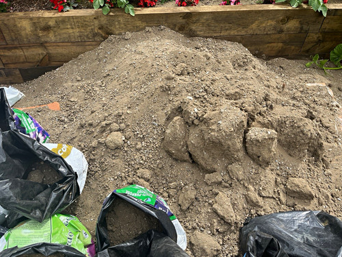 Loose topsoil bulk pile - bulk, for