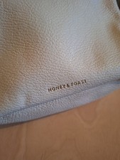 Honey & Toast Katie Leather Camera Bag Cream Crossbody Handbag Grain