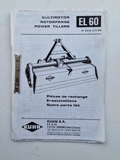KUHN EL60 POWER TILLER PARTS CATALOGUE