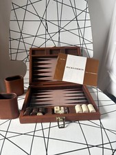 SMALL VINTAGE TRAVEL BACKGAMMON SET In Padded Case Retro