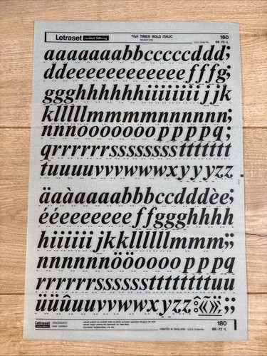 Letraset rub transfer - letraset, on