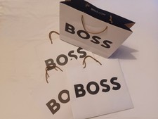 BOSS Gift Bags Medium Size Authentic Paper Bags- 4 BOSS Logo Paper Gift Bags