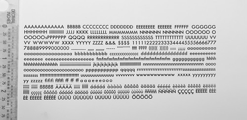 New letterpress type - type,