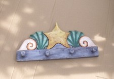 Vintage wooden bathroom towel