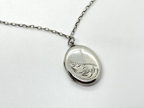 Small oval sterling silver
