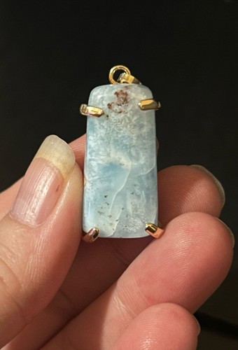 Genuine larimar rectangular - larimar,