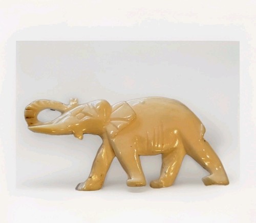 Vintage faux ivory elephant - ivory,