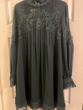 Ted baker anneah High Neck Lace Dress In Green Size 5 / 16