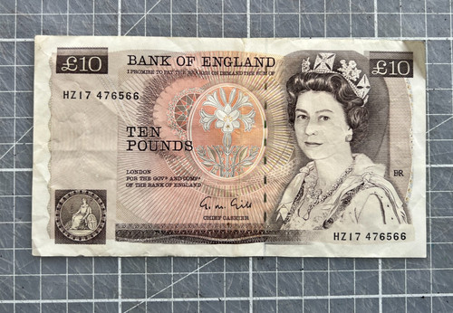 Ten pound old - ten, note
