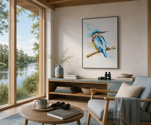 Original kingfisher painting - original,