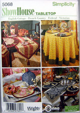 Simplicity Vintage 2004 Show Home Tabletop Table Cloth Runner Mats Pattern 5068