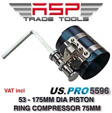 US PRO 53 - 175mm Engine Piston Ring Compressor Adjustable Ratchet Type 5596