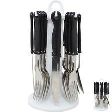 24PC BLACK CUTLERY DINNER SET
