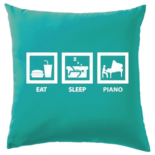Eat sleep piano cushion - eat,