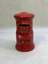 Red Post Box, Money Box Ceramic- Shabby Decor