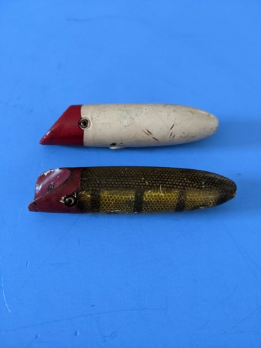 Vintage wooden fishing lures - vintage,