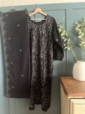 XXL LAWN SUMMER STITCHED SUIT 2 Piece Black Pakistani Dubatta Kameez