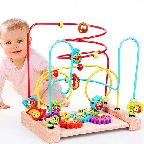 Rollercoaster wire bead maze - bead,