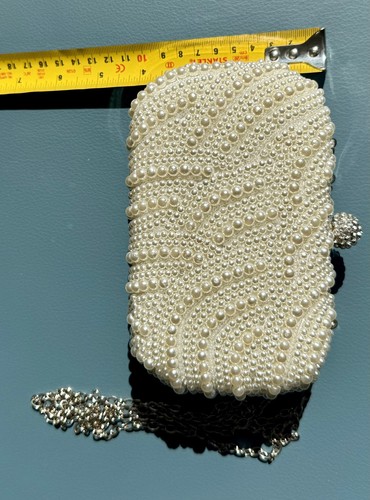Clutch evening small - small, pearl