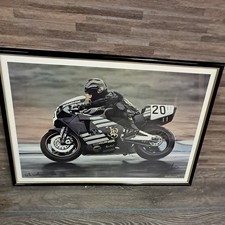 V R WILLIAMSON  1992 PRINT JPS NORTON RON HASLAM 121/1000 Signed by Ron Haslam