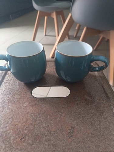 Two denby azure blue curved - two,