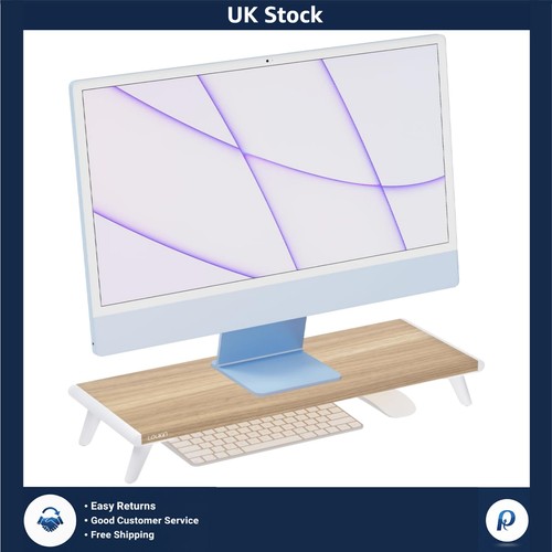Ergonomic natural wood - wood, monitor