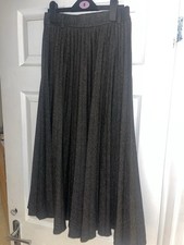 ZARA Grey Pleated Maxi Skirt