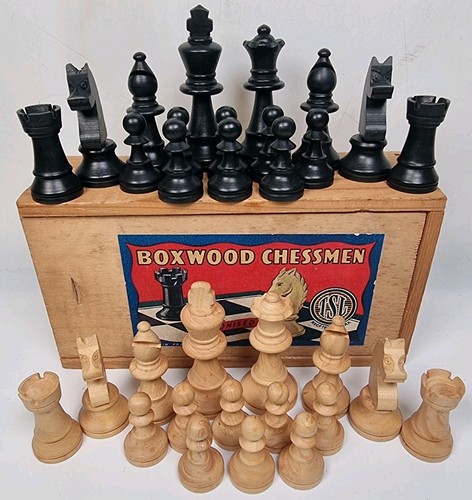 Vintage tsl chess set staunton - chess,