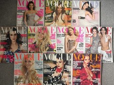 Vogue UK British magazine bundle lot x10 2006 2011 - Claudia Schiffer +