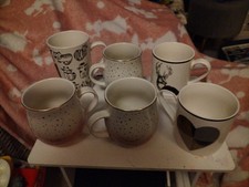 Bundle of Mugs/Cups 6,Next Jeff Banks Socca Homestore Wilko,Office,Caravan Work 