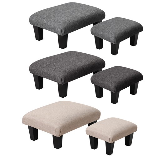 Fabric upholstered pouffe - fabric,