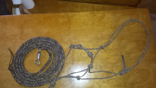 Black brown tan lead rope - black/brown/tan,